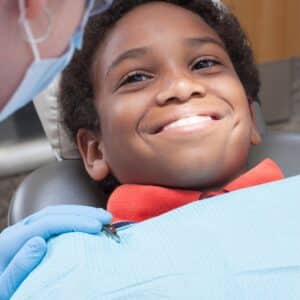 young child at the dentist